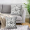Housses de coussin Daisy grises et blanches 40 x 40 cm (lot de 2) 4