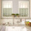White Pumpkin Kitchen Curtains Set Rod Pocket 36 inch 3