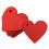 Valentine's Day Heart-Shaped Hanging Tags Set Red 100 Pieces 2
