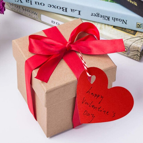 Valentine's Day Heart-Shaped Hanging Tags Red 100 pcs 2
