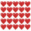 Valentine's Day Heart-Shaped Hanging Tags Red 100 pcs 5