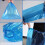 Surchaussures jetables en plastique, 100 pièces, bleues 5