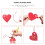 Valentine's Day Heart-Shaped Hanging Tags Red 100 pcs 6