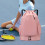 Tennis backpack pink water-resistant large capacity 8