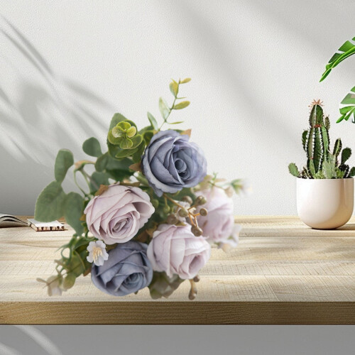 Fiori artificiali in seta per bouquet da sposa all'aperto. 2