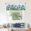 Hydrangea Kitchen Valance Blue Floral Curtains 54x18 inch 3