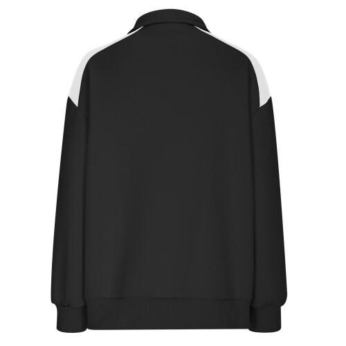 Women's Oversized Quarter-Zip Sweatshirt Color Block 2