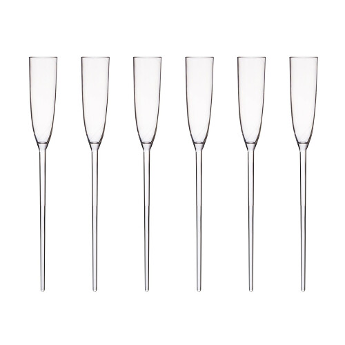 Champagne Flutes Floating 6oz 6 Pack 1
