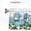 Hydrangea Kitchen Valance Blue Floral Curtains 54x18 inch 5