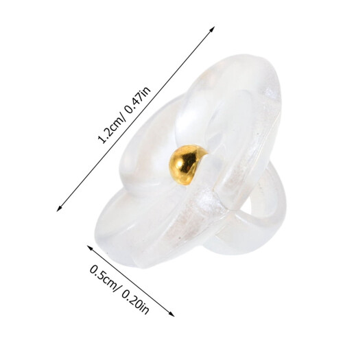 Blumenknöpfe aus Kunststoff, beige, 50 Stück 1