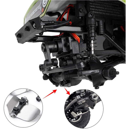 Axelskyddsplatta i rostfritt stål för SCX24RC Crawler 2