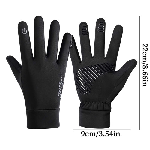 Touchscreen Gloves Insulated Waterproof Black Unisex 1