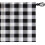Σετ 3 κουρτινών κουζίνας Buffalo Plaid με μαύρο και άσπρο σκελετό 3