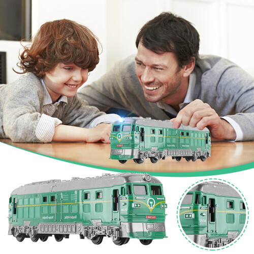 Mini Inertia-Powered Train Toy with Sound and Light 1