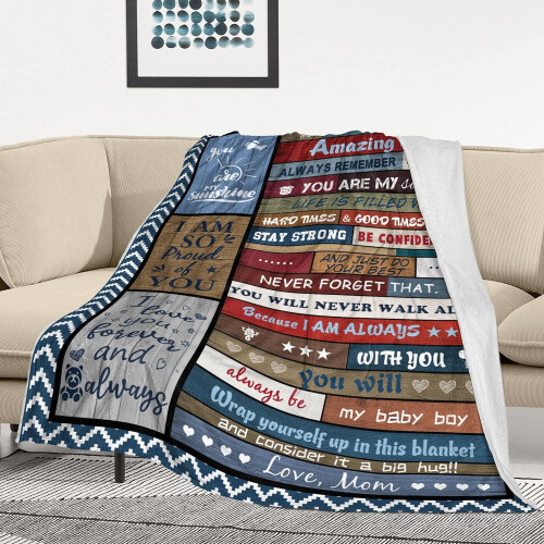 Coperta regalo per figlio, 60x50 pollici, ideale per compleanno e Natale. 1