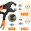 Snap Fastener Tool Kit Heavy Duty with 3 Dies 30 Sets 6