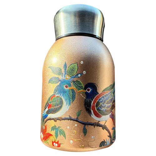 Isolierte Edelstahl-Wasserflasche mit Griff1 1