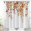 Fall Leaves Kitchen Curtains Orange Eucalyptus Tier Set 5