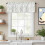 Watercolor Eucalyptus Leaf Valance Rustic Sage Green 2