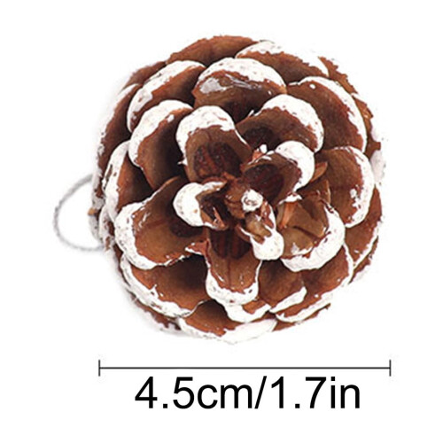 Christmas Ornaments Pinecones with White Edges 9pc or 6pc 2