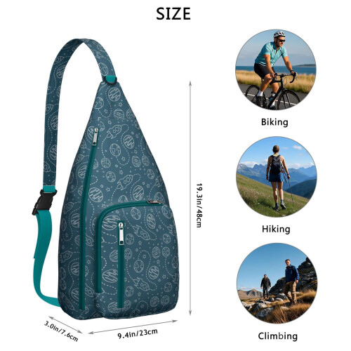 Sac bandoulière motif céleste imperméable (1 pièce) 2