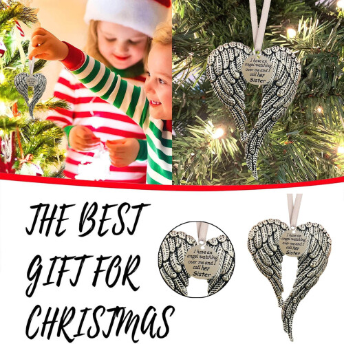 Heart-Shaped Feather Memorial Ornament 1pc 1