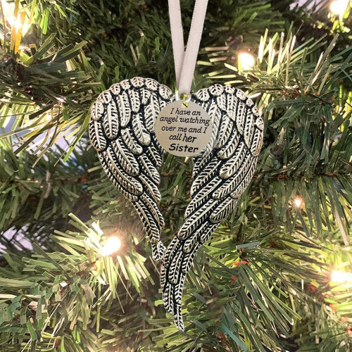 Heart-Shaped Feather Memorial Ornament 1pc 2