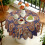 Rund Boho Paisley-duk 60x60 tum vattenavvisande 4