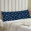 Fodera per cuscino a forma di ancora con strisce blu navy e bianche, 20x54 pollici. 2
