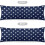 Fodera per cuscino a forma di ancora con strisce blu navy e bianche, 20x54 pollici. 5