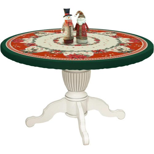 Nappe ronde élastique, imperméable et lavable, pour 36 à 44 pouces 1
