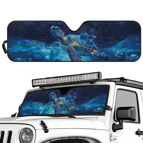 Blue Turtle Windshield Sun Shade for Jeep Wrangler JK/JL 1