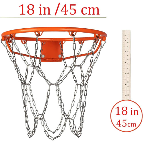 Basketball Chain Net Heavy Duty 304 Stainless Steel Rust 1