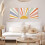 Rainbow Sun Canvas Wall Art Abstract Geometric Boho Decor 2