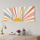 Rainbow Sun Canvas Wall Art Abstract Geometric Boho Decor 3