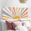Rainbow Sun Canvas Wall Art Abstract Geometric Boho Decor 4