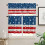 Patriotic Kitchen Curtain Set Red White Blue Stripes 3 pcs 2