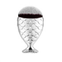 (Silver)Foundation Makeup Brush Fishscale Fishtail Convenient Practical Girl Fashion
