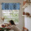 Compass Circle Dot Geometric Window Valance Rod Pocket 6