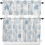Blue Grey Coastal Kitchen Curtains with Sea Turtle Design 2