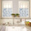 Blue Grey Coastal Kitchen Curtains with Sea Turtle Design 4