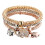 Multilayer Corn Chain Bracelet Set - Gold Silver Rose Gold 2