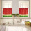 Watermelon Kitchen Curtains Set with Valance 24 inch 4