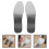 Semelles intérieures en acier anti-perforation, argentées, 1 paire 3