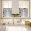 Kitchen Curtains Set Rod Pocket 24 inch 3-Pc Silver Red 5
