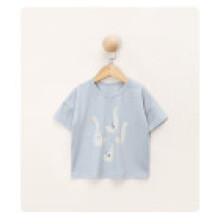 (Blue,130cm)T-shirt unisex bambino manica corta con materiale cotone morbido per giocare tempo caldo