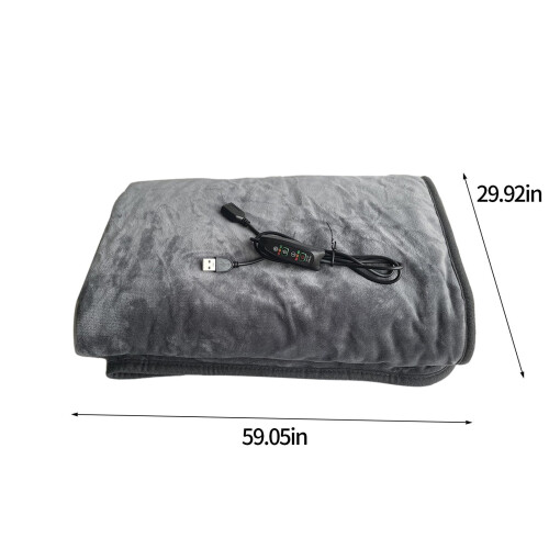 USB Heated Shawl Blanket Soft Coral 1 pc 2