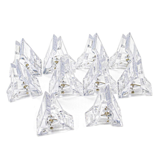 Polygel Nail Tips Clips with 10pcs Dual Clear Nail Molds 1