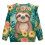 Girls Tropical Sloth Sweatshirt Ruffle Shoulder Size 3-4 2
