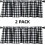 WOSIBO Buffalo Check Valances White Black 2-Pack 16x56 Inch 2